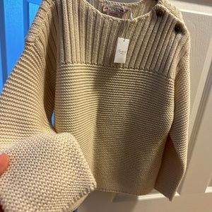 Bonpoint size 10 kids knit sweater off white / cream